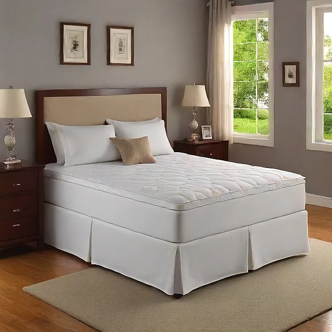 12 Inch Drop Bed Skirt Purple Egyptian Cotton 1000TC