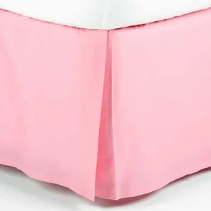 12 Inch Drop Bed Skirt Split Corner Pleated Blush Egyptian Cotton 1000TC