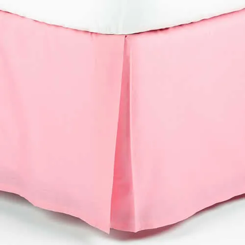 12 Inch Drop Bed Skirt Split Corner Pleated Blush Egyptian Cotton 1000TC