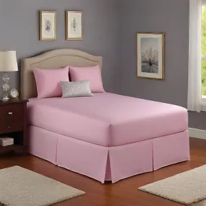 14 Inches Drop Bed Skirt Pink Solid Egyptian Cotton 1000TC