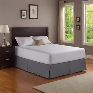 22 Inch Drop Bed Skirt Dark Grey Egyptian Cotton 1000TC