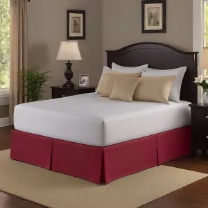 8 Inch Drop Bed Skirt Red Egyptian Cotton 1000TC