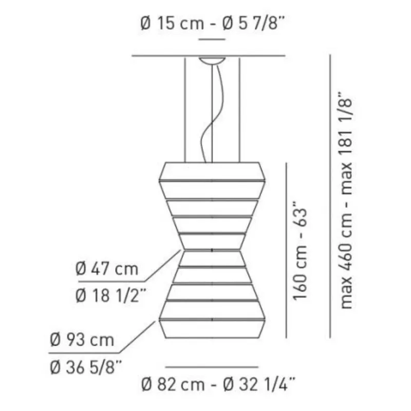 Axo USLAYF Layers F 9-lt 37" Pendant