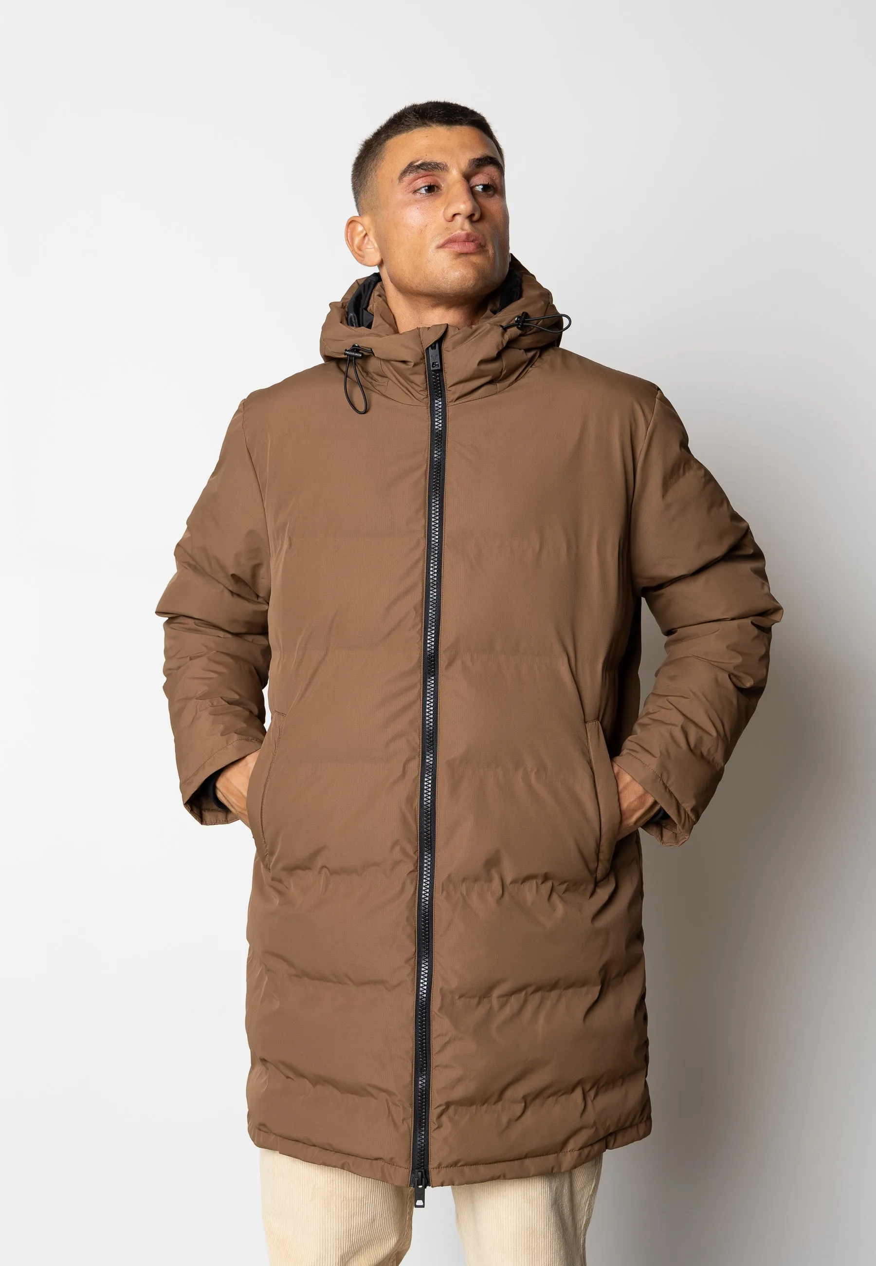 BIRK LONG JACKET - Dark Brown
