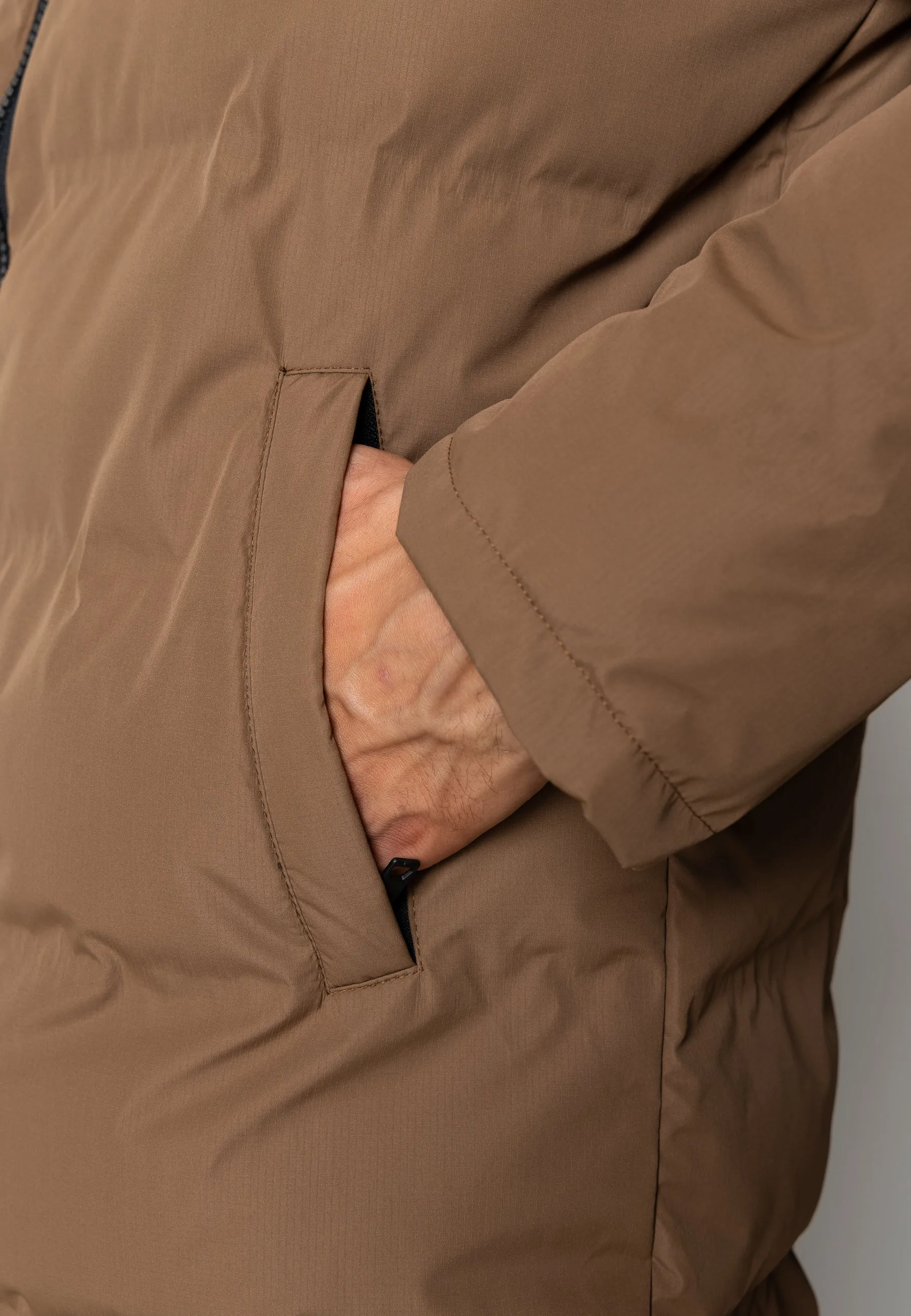 BIRK LONG JACKET - Dark Brown