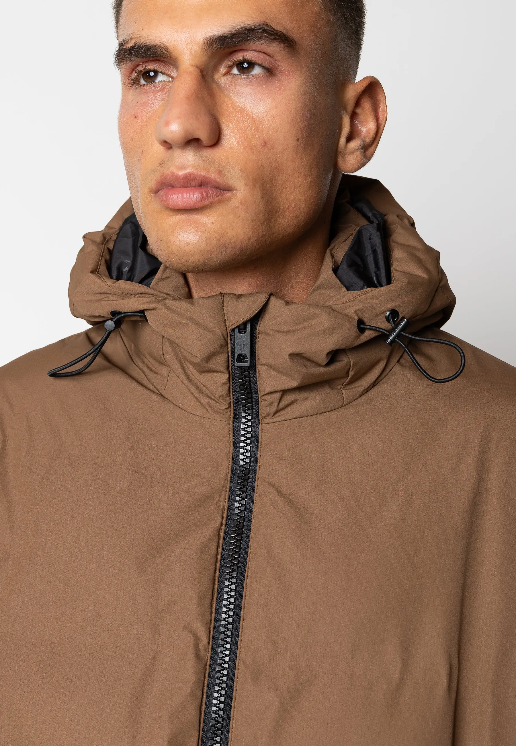 BIRK LONG JACKET - Dark Brown