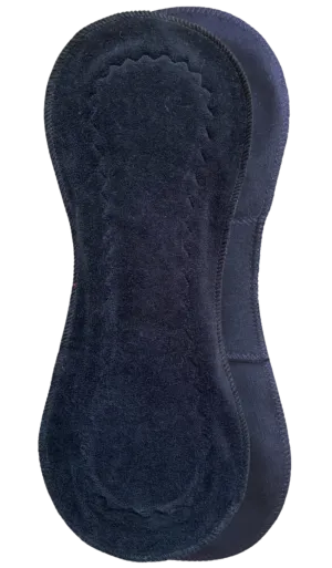 Black Slim Mega Pad - Organic Cotton Reusable Period Pad  Incontinence Pad