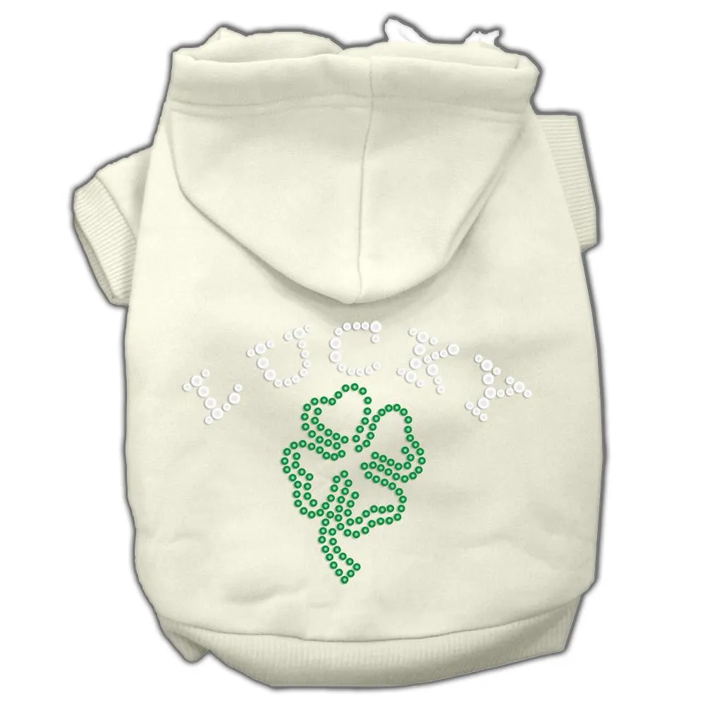 Four Leaf Clover Outline Hoodies Cream XS (8)