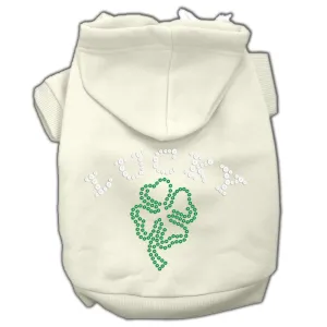 Four Leaf Clover Outline Hoodies Cream XS (8)