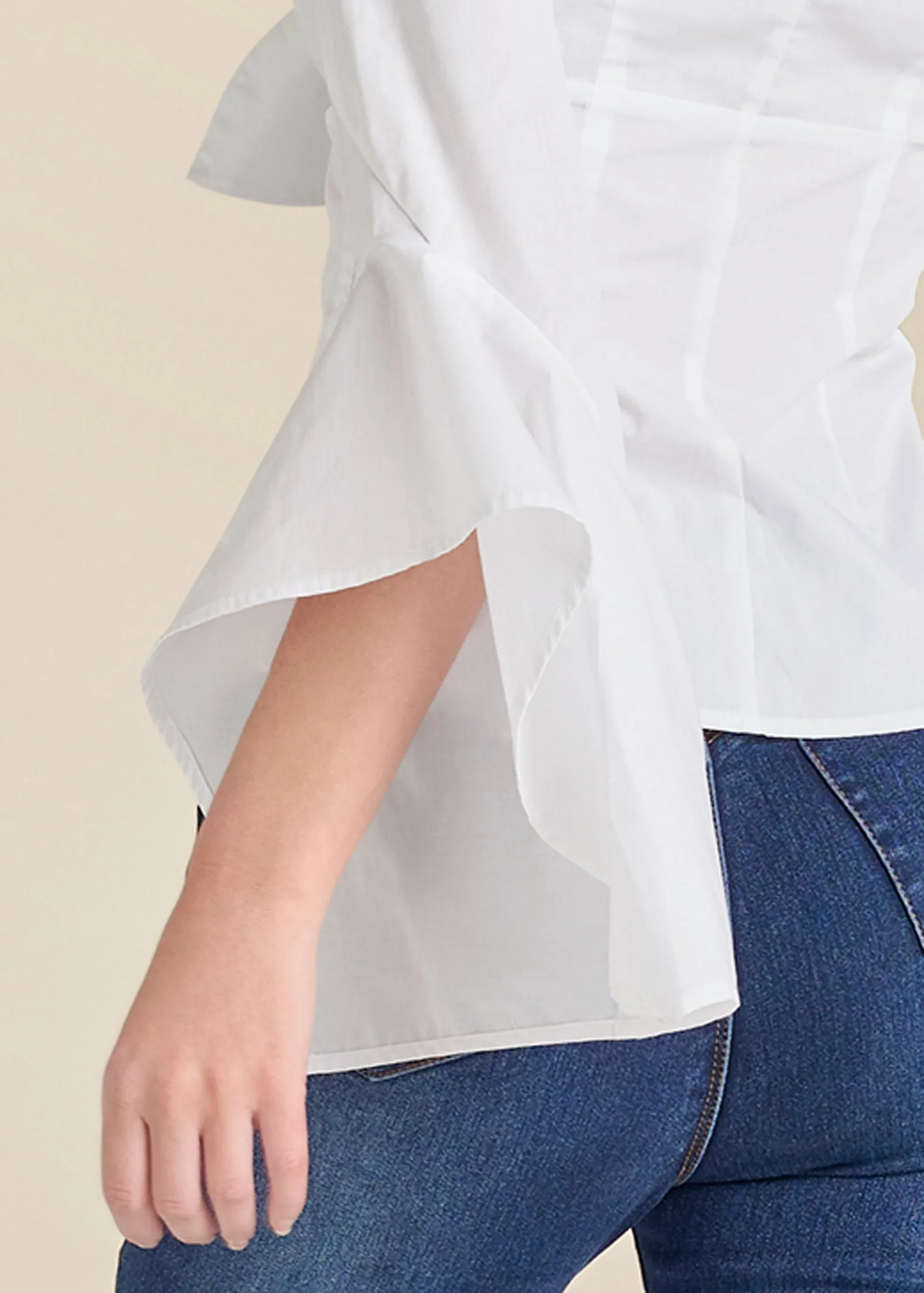 Front-Tie Blouse  - White