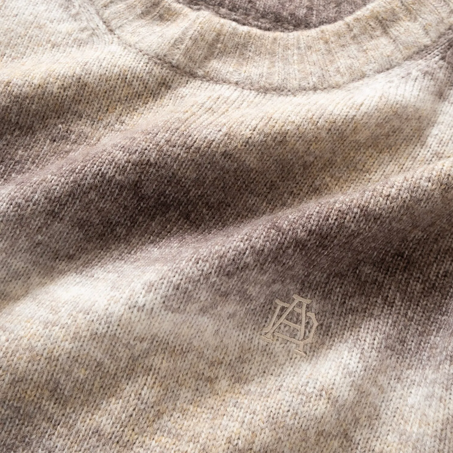 (KN061) Gradient Color Knitted Pullover
