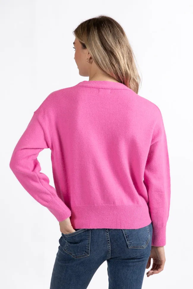 Let's Get Crackin' Pink Sequin Nutcracker Cardigan Macy Blackwell X Pink Lily