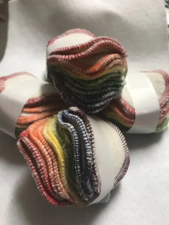 MamaBear Organic Bamboo Fleece Rounds, Reusable Cotton Balls, Facial Rounds - Baker's Dozen