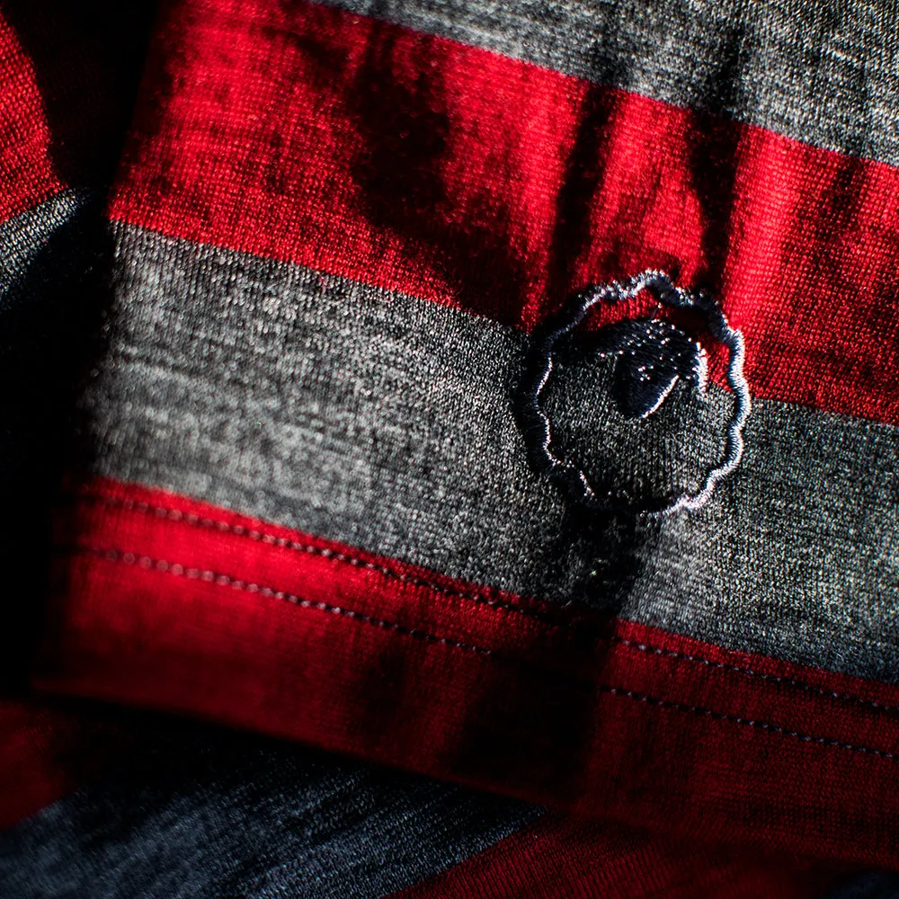 Mens Merino 180 Boxers (Smoke/Red)