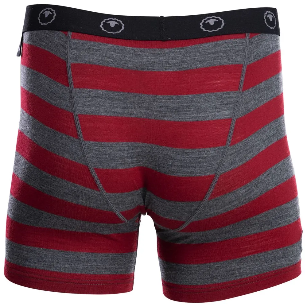Mens Merino 180 Boxers (Smoke/Red)