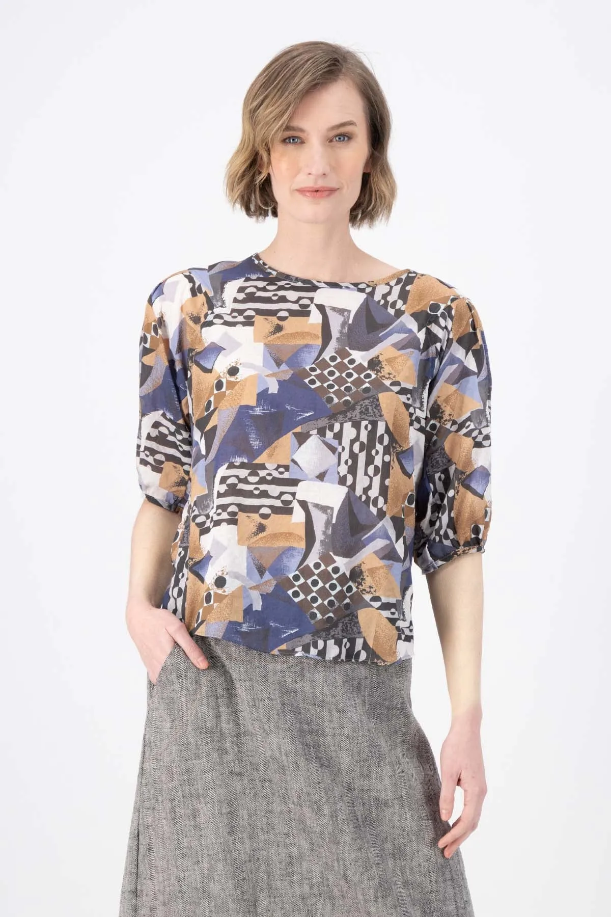 Mezclar Blouse in Seersucker