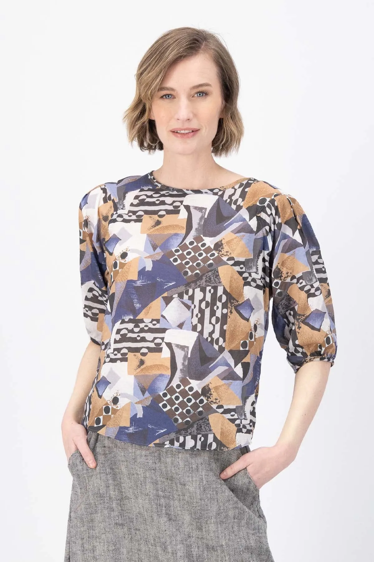 Mezclar Blouse in Seersucker