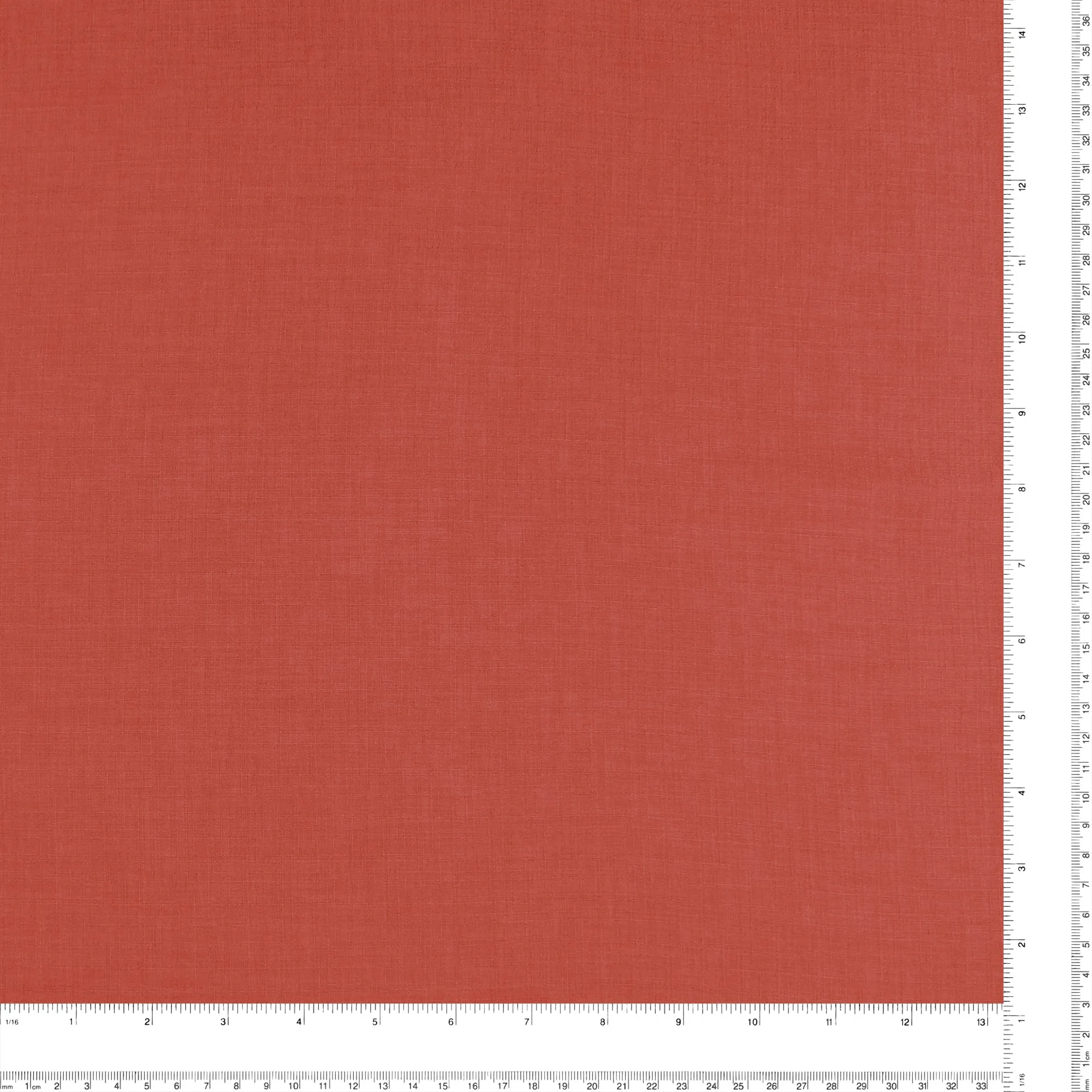 Solid Linen Look - CAROL - 007 - Coral