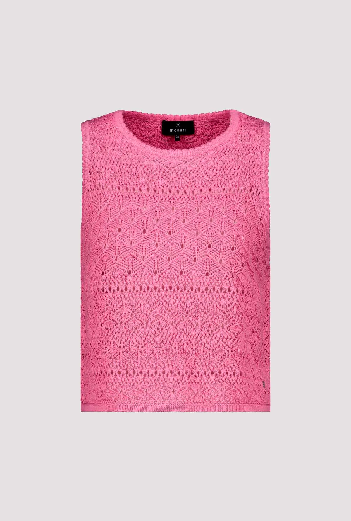 Sweater Knit Ajour Cotton Tank Top