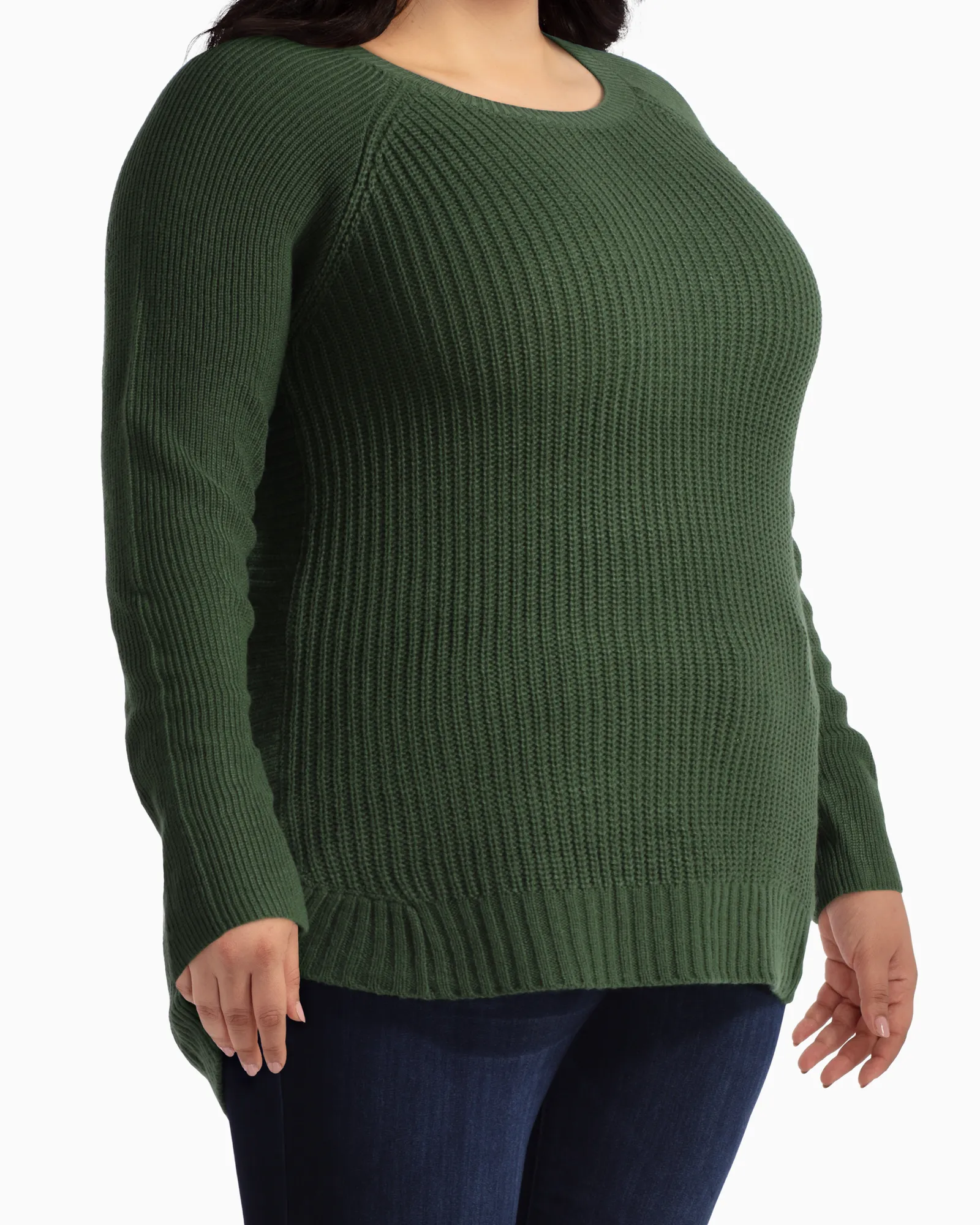 Tanya Side Zip Sweater | Olive Green