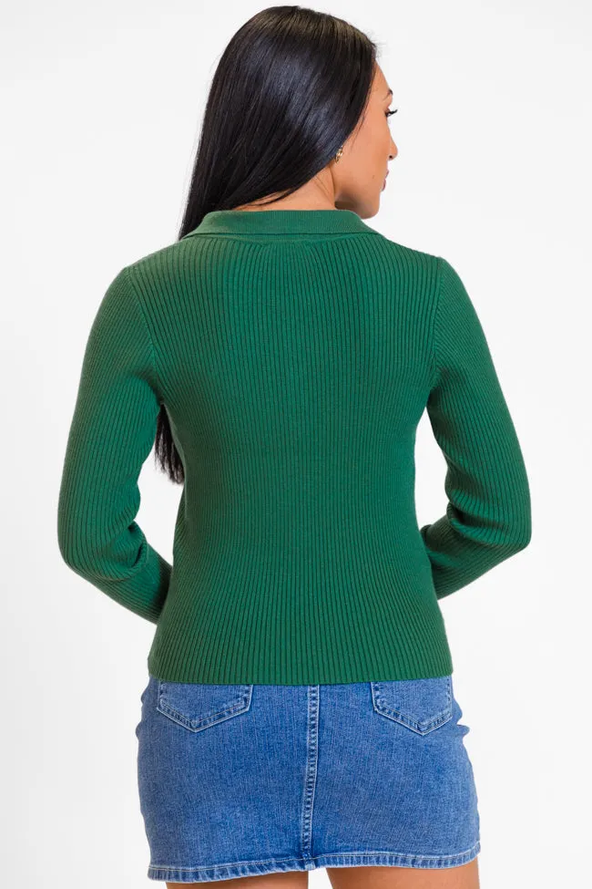The Only Way Evergreen Collared Sweater SALE