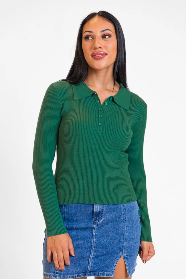 The Only Way Evergreen Collared Sweater SALE