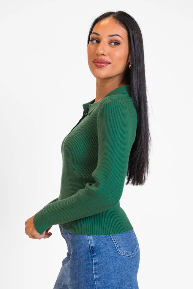 The Only Way Evergreen Collared Sweater SALE