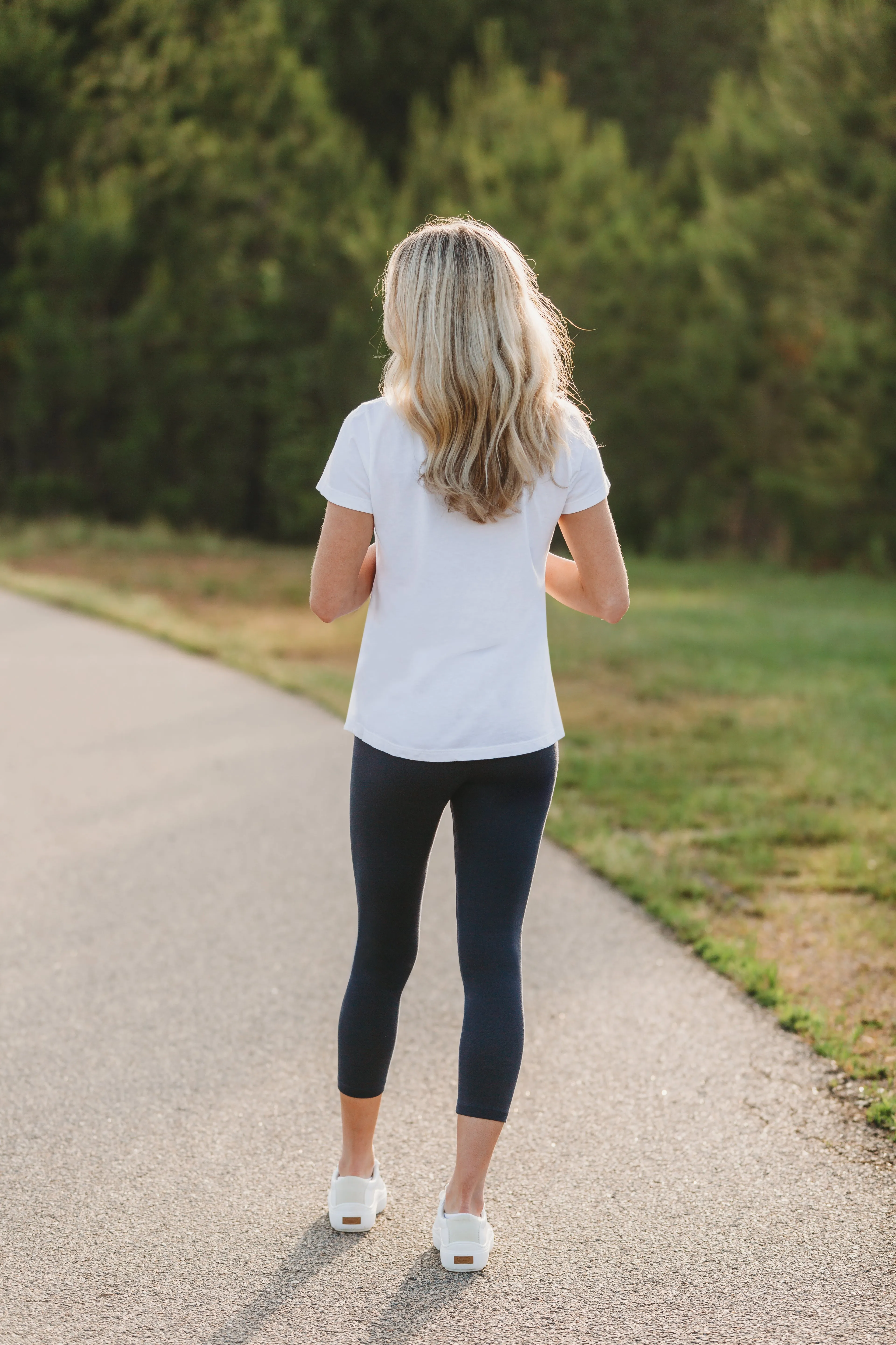Women's 100% Cotton Soft Capri Leggings | Purple