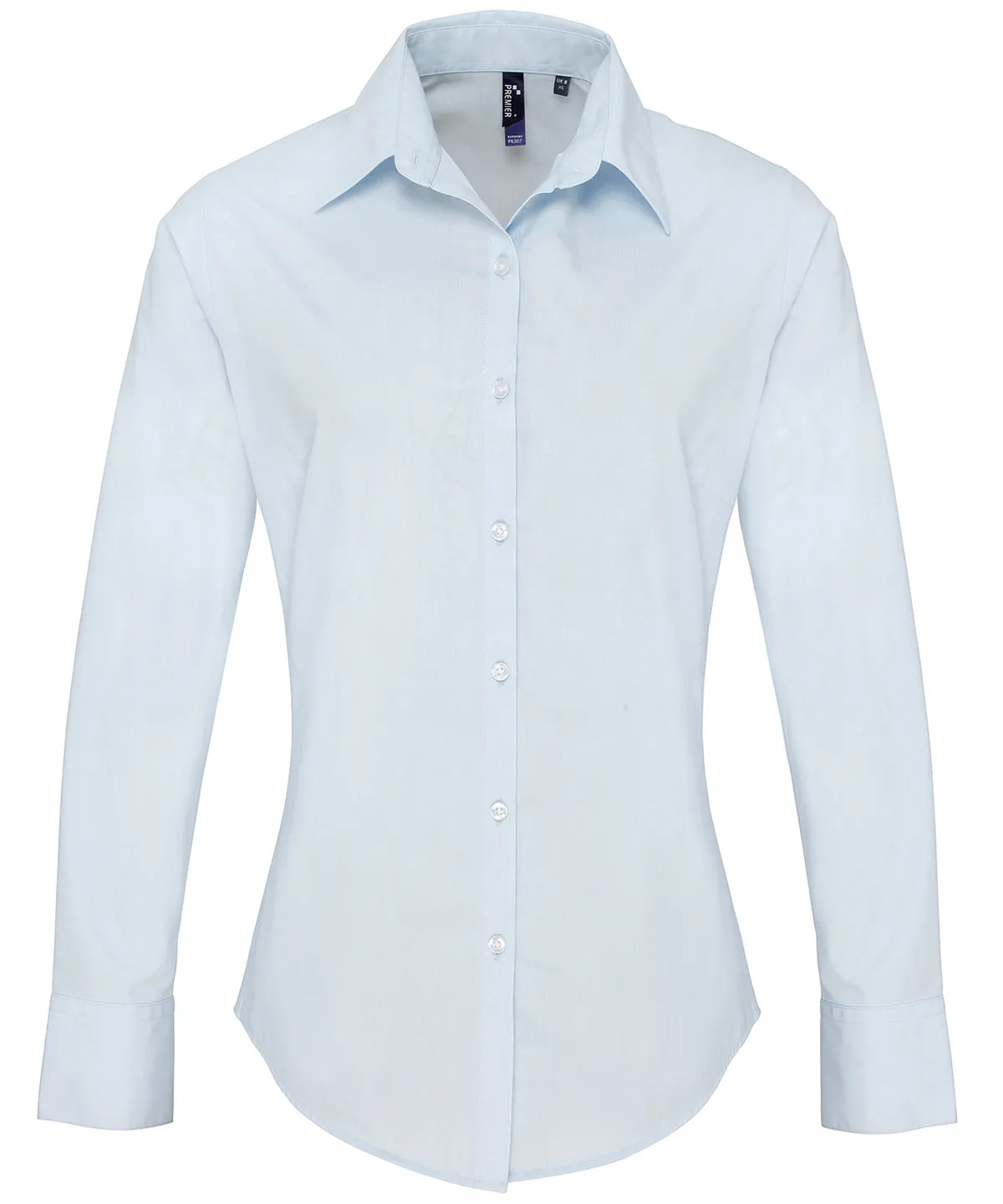 Womens supreme poplin long sleeve shirt | Light Blue