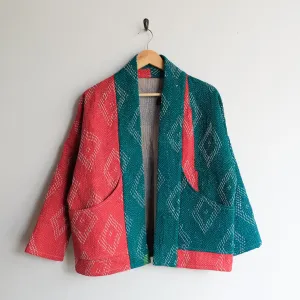 XXS Red and Green with Diamond Embroidery Anoushka Jacket LM140